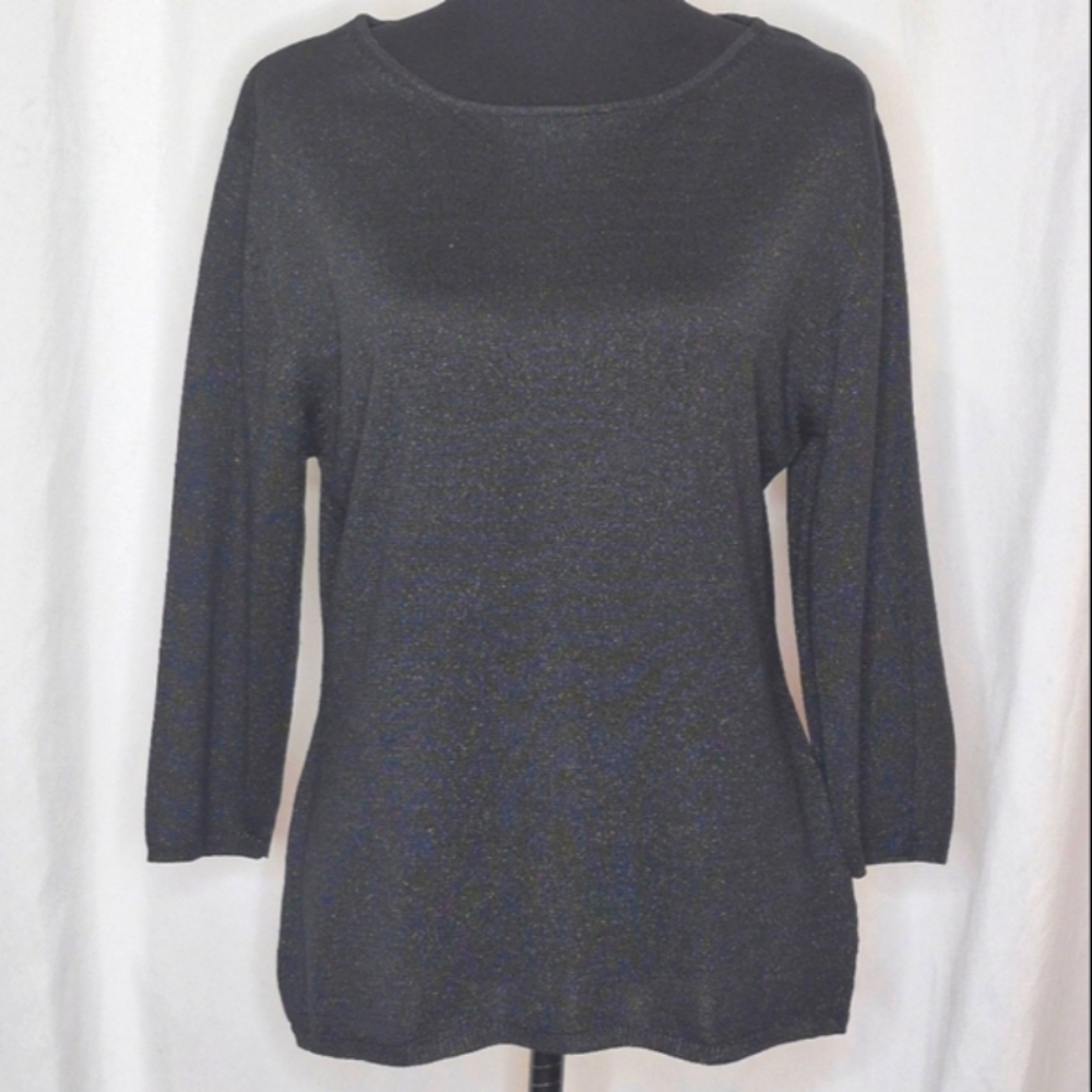 Carole Little Silk Shimmer Knit Top - Vintage XL (Modern Size L)